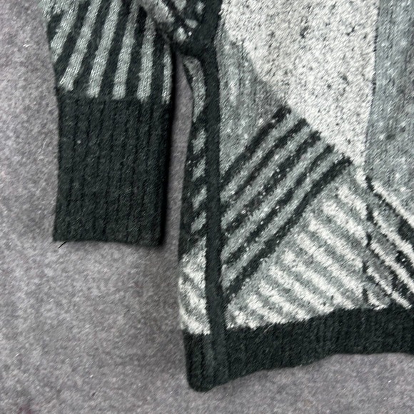 prAna Sweater Womens XS Gray Green Striped Wrap Cardigan Wool Blend CELANDINE - Picture 11 of 15